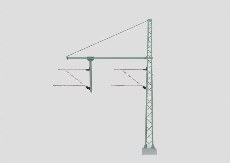 画像1: 鉄道模型 メルクリン Marklin 74106 Tower Mast w/Tubular Outrigger Beam 架線柱 マスト HOゲージ