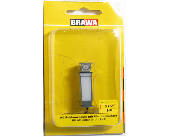 画像1: 鉄道模型 ブラワ Brawa 5761 時計付き広告塔 ストラクチャー HOゲージ