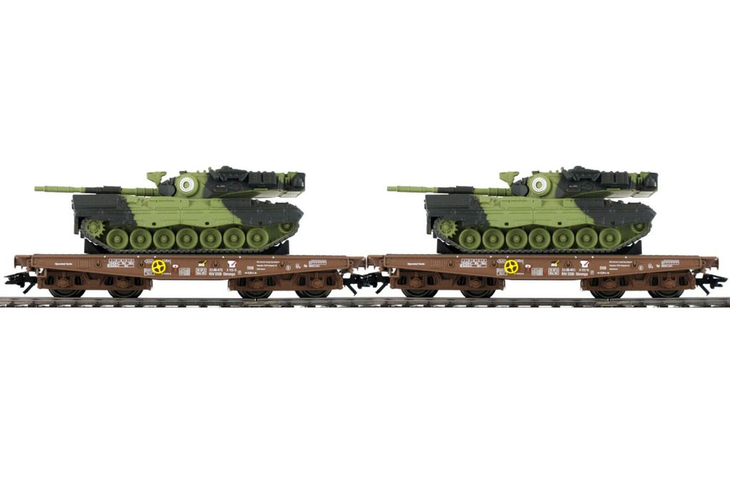 画像2: 鉄道模型 メルクリン Marklin 48842 レオパルド戦車2両運搬貨車 HOゲージ