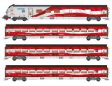 画像: 鉄道模型 ホビートレイン HobbyTrain H25212 OBB Railjet レイルジェット 客車 4両セット Nゲージ