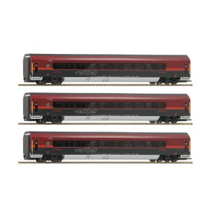 画像: 鉄道模型 ロコ Roco 64192 RAILJET 客車 3両セット HOゲージ
