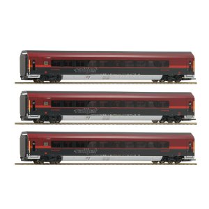 画像: 鉄道模型 ロコ Roco 64191 RAILJET 客車 3両セット HOゲージ