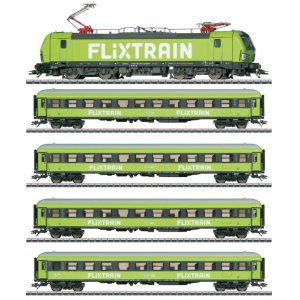 画像: 鉄道模型 メルクリン Marklin 36183-S MRCE BR 193  Flixtrain 電気機関車+客車4両セット HOゲージ