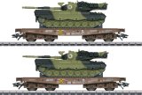 画像: 鉄道模型 メルクリン Marklin 48842 レオパルド戦車2両運搬貨車 HOゲージ