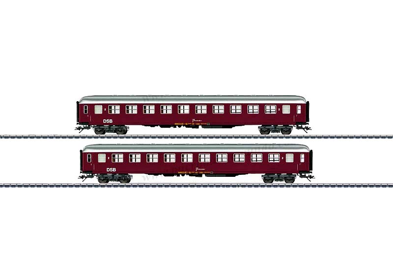 画像1: 鉄道模型 メルクリン Marklin 42816 DSB Passenger 2-Car Set L 客車 HOゲージ