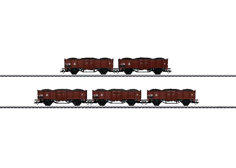 画像1: 鉄道模型 メルクリン Marklin 46096 Set with 5 Freight Cars Gattung P DSB 貨車 HOゲージ