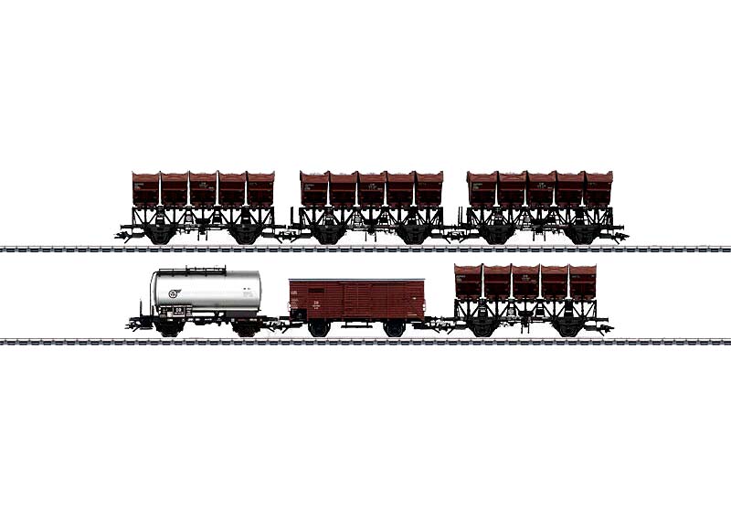 画像1: 鉄道模型 メルクリン Marklin 46351 Dump Car Set 2 Ommi 51 貨車 HOゲージ