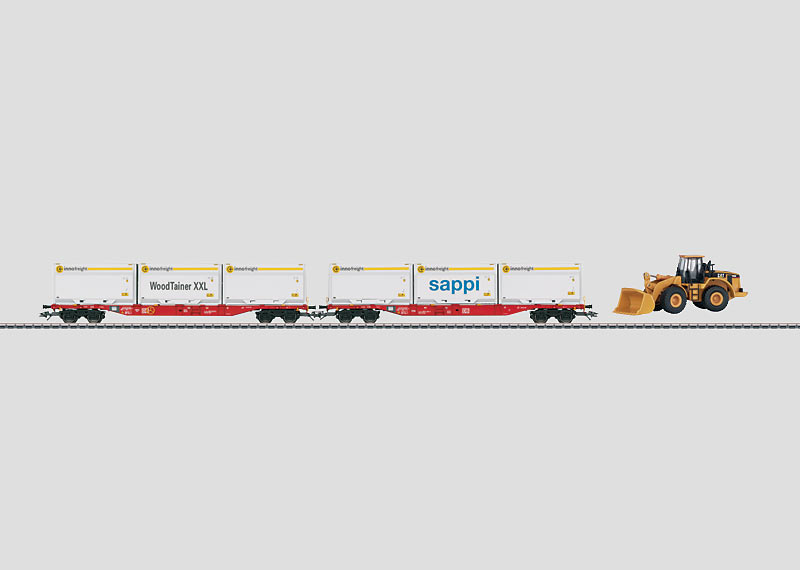 画像1: 鉄道模型 メルクリン Marklin 47074 Flat Car Set for Containers 貨車 HOゲージ