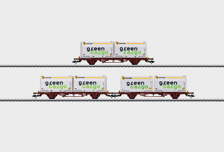 画像1: 鉄道模型 メルクリン Marklin 47723 Container Transport Car Set 貨車 HOゲージ