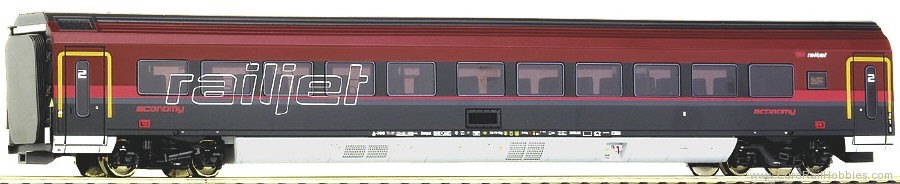 画像1: 鉄道模型 ロコ Roco 64711 - Wagon Railjet Economy 2 客車 HOゲージ