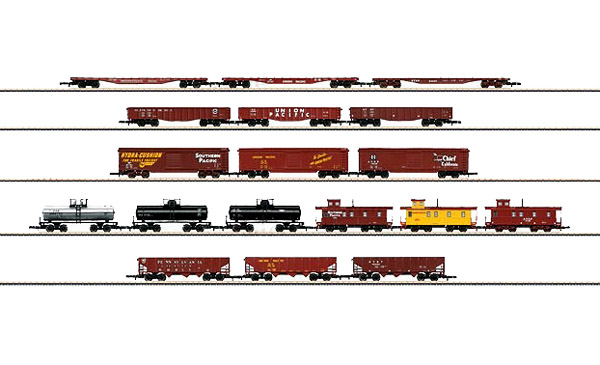 鉄道模型 メルクリン Marklin 82499 Display w/18 アメリカ型貨物列車 