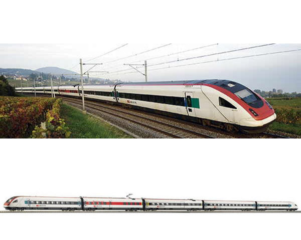 画像1: 鉄道模型 ロコ Roco 63150 SBB Elektrischer Triebzug ICN BR RABDe 500 DSS Epoche V電車 HOゲージ