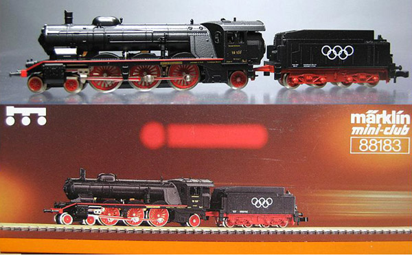 画像2: 鉄道模型 メルクリン Marklin 88183 mini-club ミニクラブ BR 18 オリンピア急行 蒸気機関車 Zゲージ