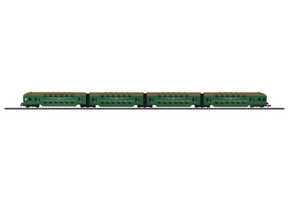 画像1: 鉄道模型 ミニトリックス MINITRIX 15882 ダブルデッカー 2階建て客車 4両セット Nゲージ