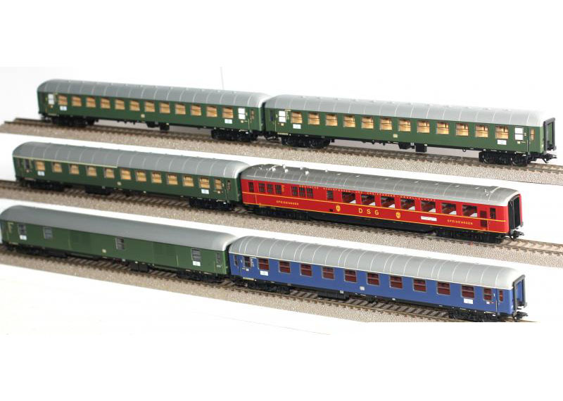 画像2: 鉄道模型 トリックス Trix 23446 D4um-60 A4um-61 AB4um-63 B4um-63 WR4u e-39 DB 客車セット HOゲージ