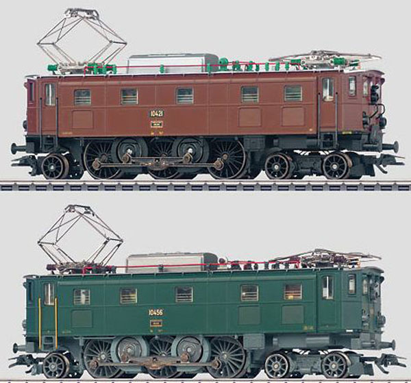 画像1: 鉄道模型 メルクリン Marklin 37512 SBB Ae 3/6 II 電気機関車 茶・緑 2両セット HOゲージ