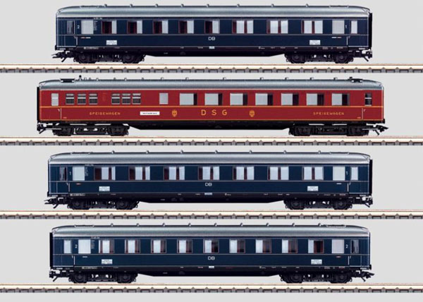 画像1: 鉄道模型 メルクリン Marklin 43237 ラインゴールド 客車4両セット HOゲージ