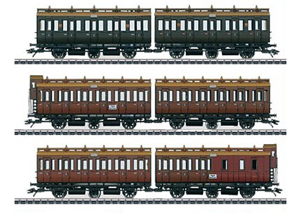 メルクリン HOゲージ 客車6両　(1両はオーストリア連邦鉄道)