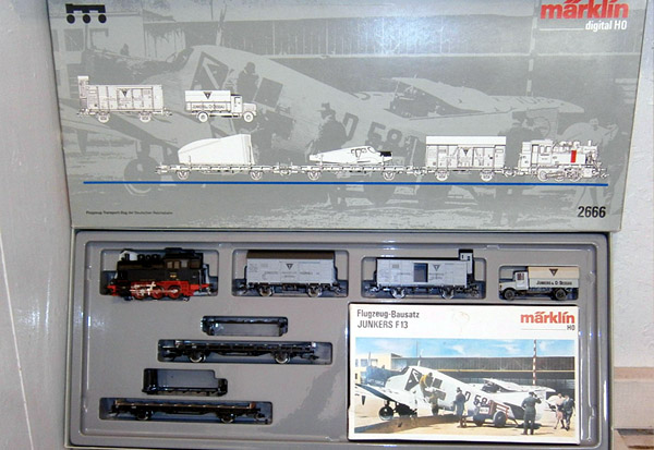 画像1: 鉄道模型 メルクリン Marklin 2666 ドイツ航空機 ユンカースF13 飛行機列車セット HOゲージ