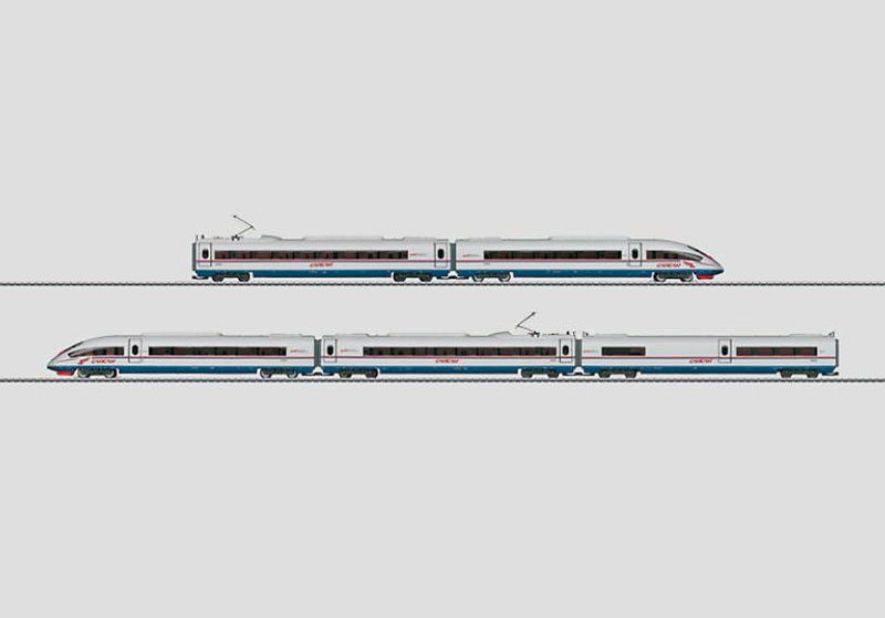 画像1: 鉄道模型 メルクリン Marklin 37787 RZD ロシア高速列車 5両セット 電車 HOゲージ