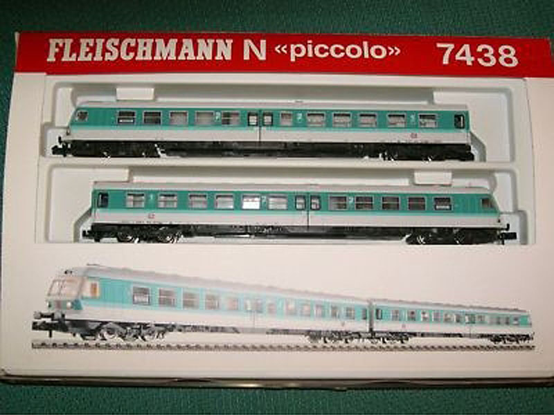 画像1: 鉄道模型 フライシュマン Fleischmann 7438 DB BR614 ディーゼルカー 2両セット Nゲージ