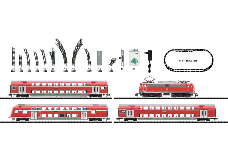 画像1: 鉄道模型 ミニトリックス MINITRIX 11490 DB BR 110 通勤列車 スターターセット Nゲージ