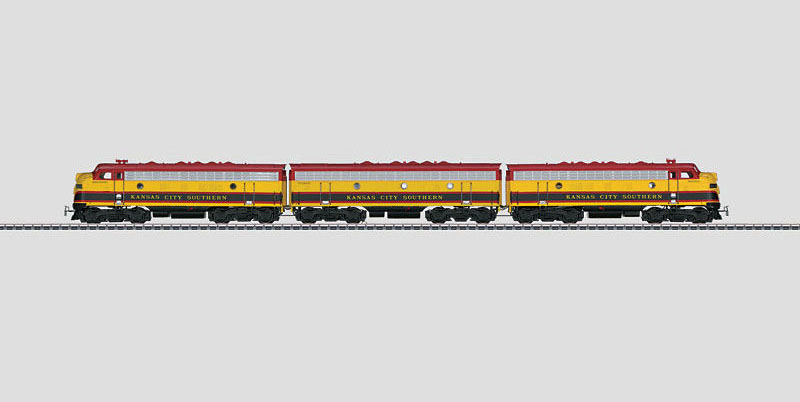 画像1: 鉄道模型 メルクリン Marklin 37628 カンザス・シティ・サザン鉄道 F7 ディーゼル機関車 HOゲージ