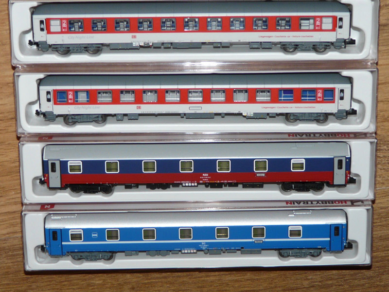 画像1: 鉄道模型 ホビートレイン Hobbytrain 22056 CNL City Nightline シティナイトライン 客車4両セット Nゲージ