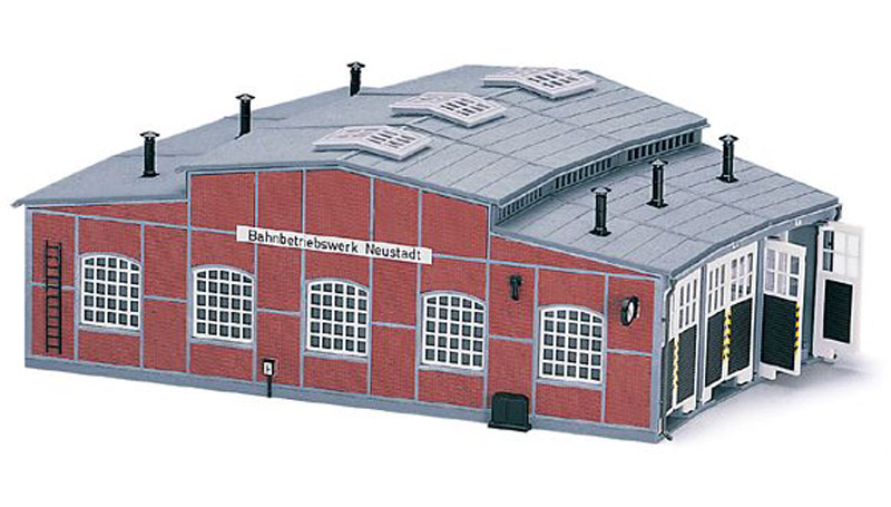 画像1: 鉄道模型 フライシュマン Fleischmann 9475 ラウンドハウス 3線扇形庫 組み立てキット Nゲージ