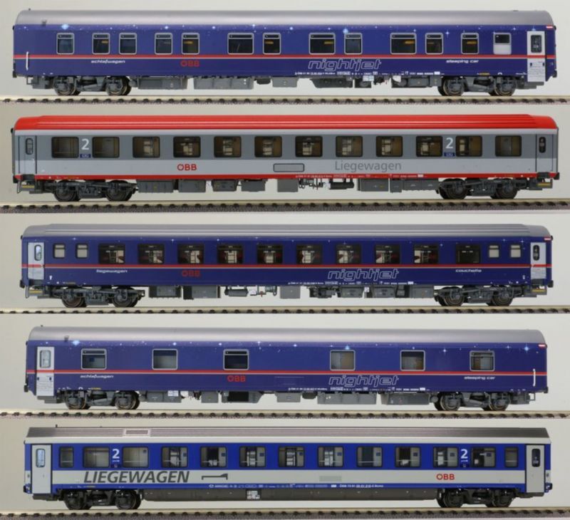 LS Models OEBB night jet ナイトジェット 客車 5両-