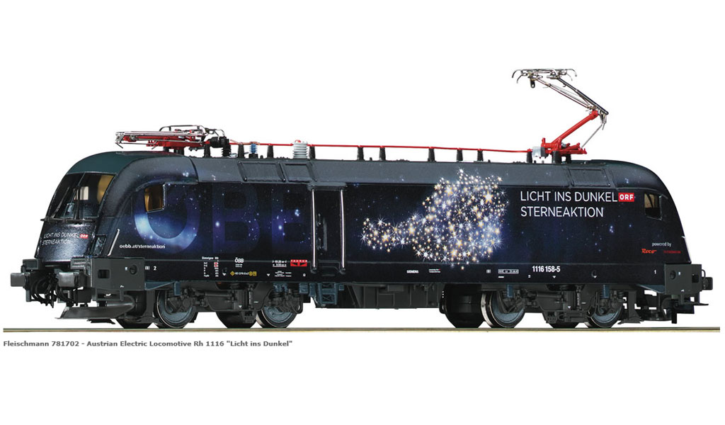 画像1: 鉄道模型 フライシュマン Fleischmann 781702 OBB Rh 1116 "Licht ins Dunkel" 電気機関車 Nゲージ