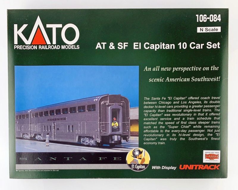 画像1: 鉄道模型 カトー KATO 106-084 サンタ・フェ エル・キャピタン 客車10両セット Nゲージ