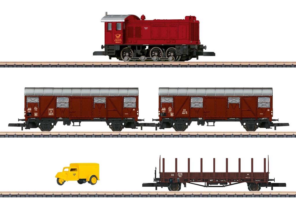 画像1: 鉄道模型 メルクリン Marklin 81341 ミニクラブ mini-club ドイツ連邦郵便列車セット Zゲージ